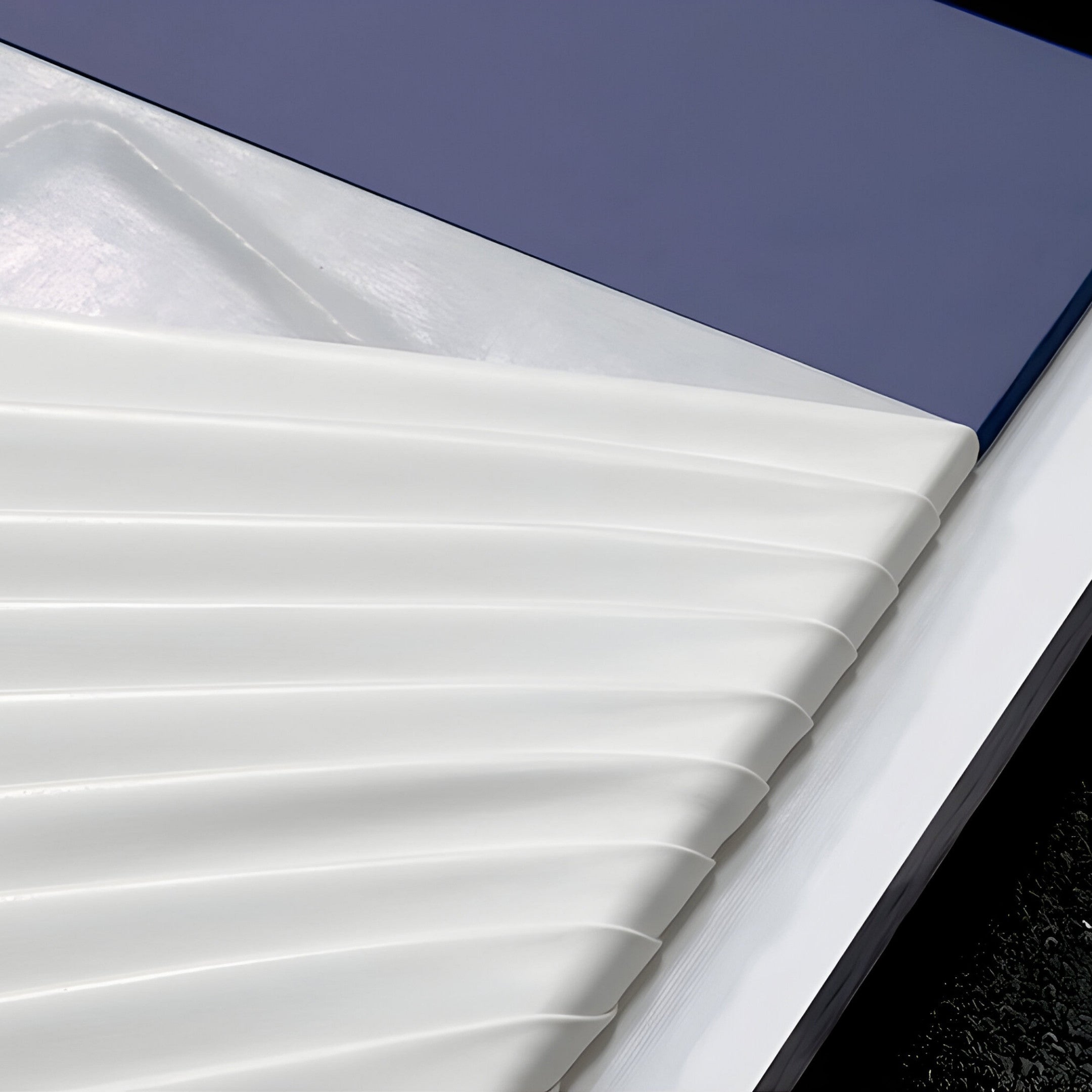 Velvaris Blue & White Panelled Leather 3D Wall Art