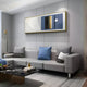 Velvaris Blue & White Panelled Leather 3D Wall Art