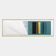 Velvaris Teal & White Panelled Leather 3D Wall Art