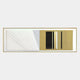 Velvaris Gold & White Panelled Leather 3D Wall Art