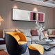 Velvaris Pink & White Panelled Leather 3D Wall Art