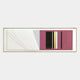 Velvaris Pink & White Panelled Leather 3D Wall Art