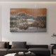 Varentis Terracotta Ombre Layered Leather 3D Wall Art