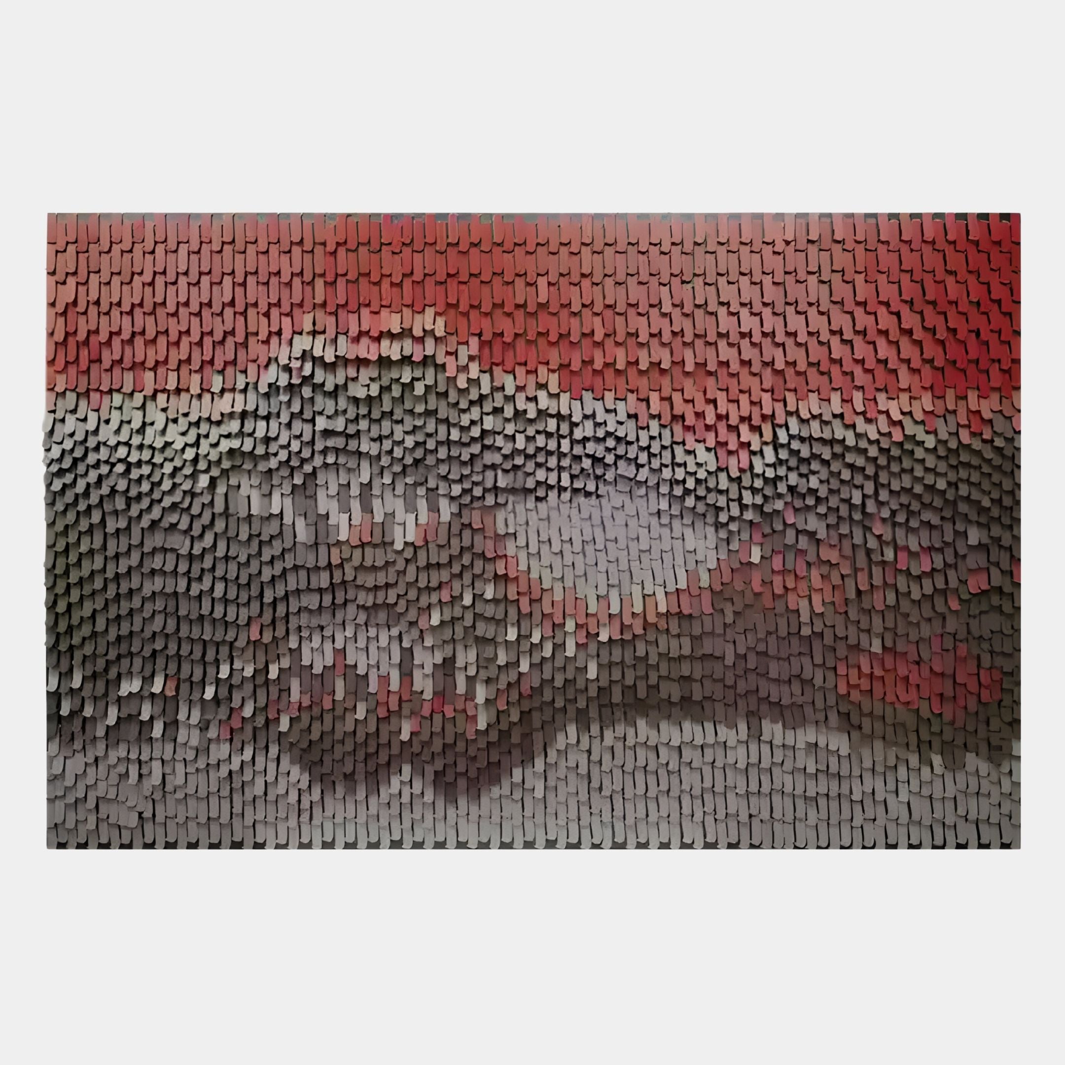 Varentis Red Ombre Layered Leather 3D Wall Art