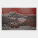 Varentis Red Ombre Layered Leather 3D Wall Art