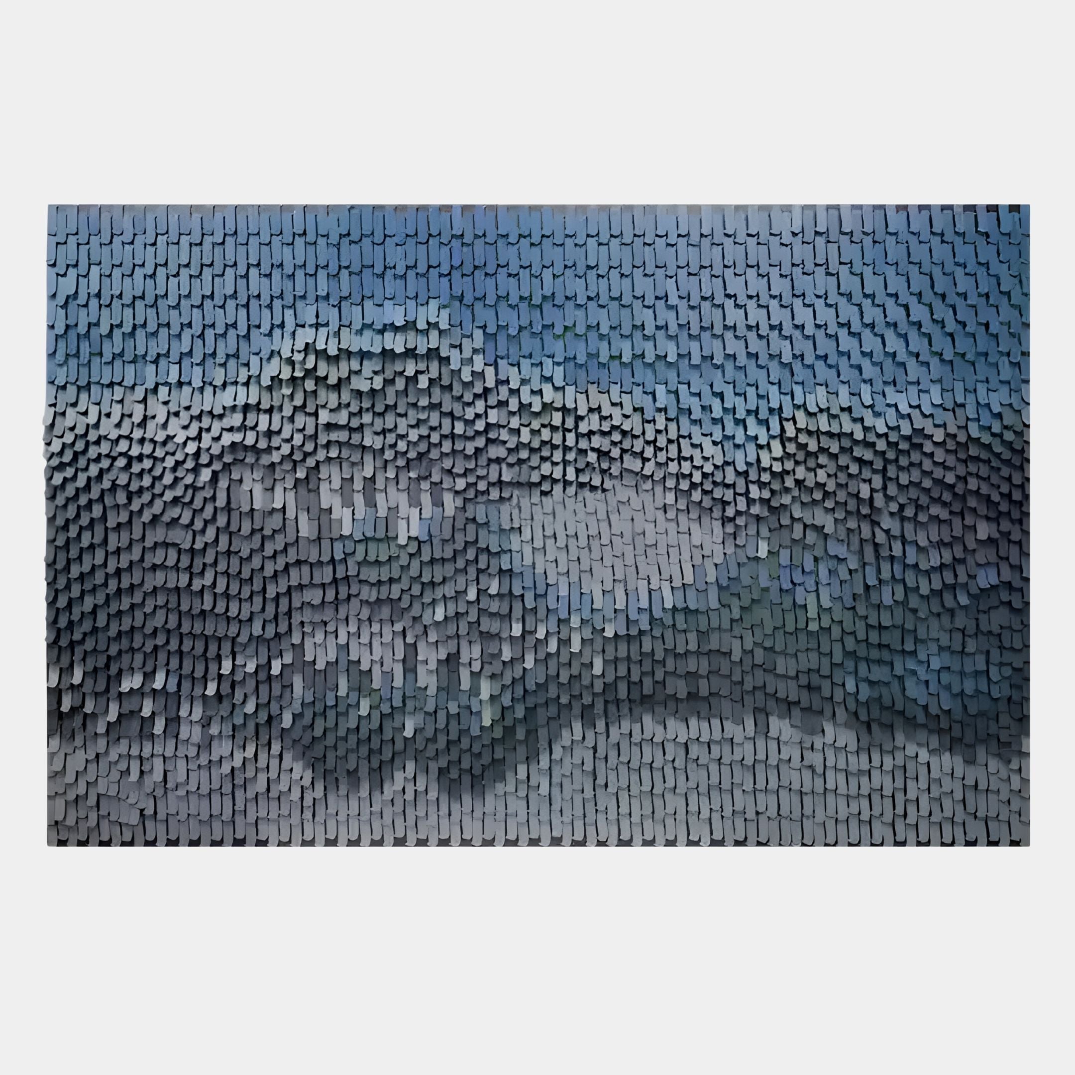 Varentis Blue Ombre Layered Leather 3D Wall Art