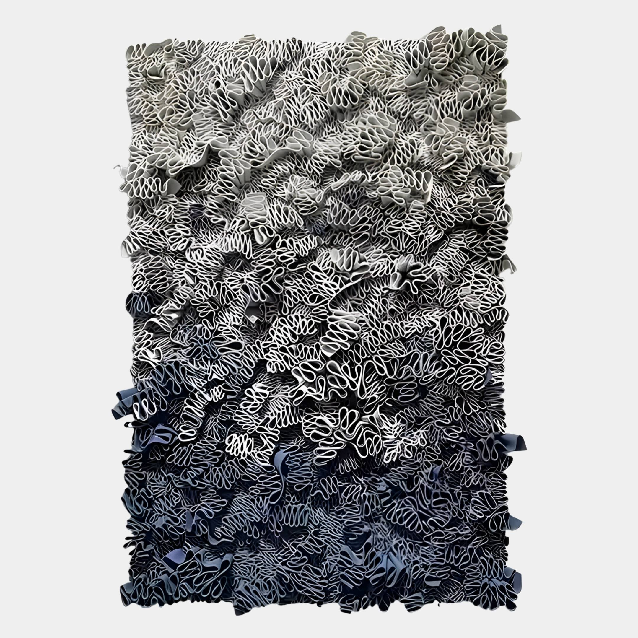 Liora Blue Ombre Ribbon Leather 3D Wall Art