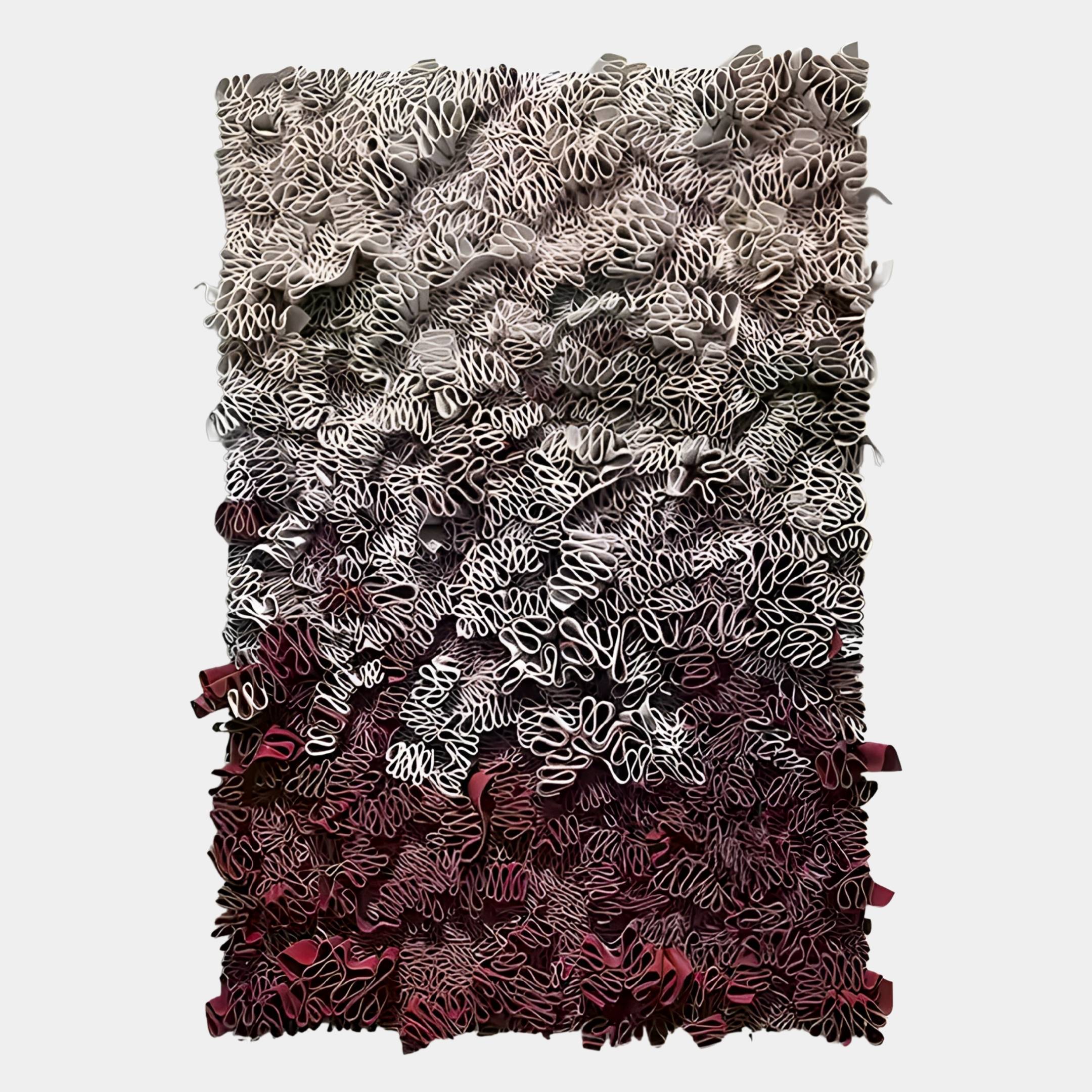 Liora Plum Ombre Ribbon Leather 3D Wall Art
