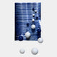 Orbentra Blue 3D Wall Art With Blue & White Metal Ball