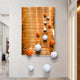 Orbentra Orange 3D Wall Art With Orange & White Metal Ball