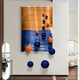 Orbentra Dual-Tone 3D Wall Art With Blue & Orange Metal Ball