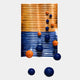 Orbentra Dual-Tone 3D Wall Art With Blue & Orange Metal Ball