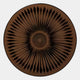 Centriva Brown I Folded Leather Round 3D Wall Art