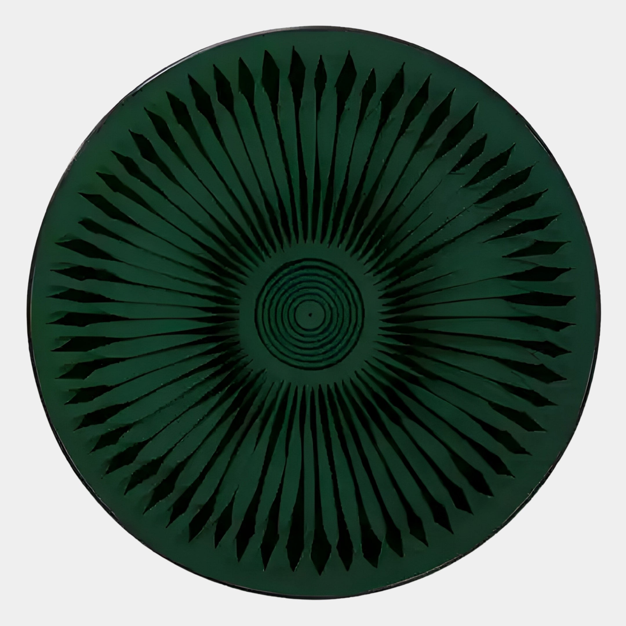Centriva Green I Folded Leather Round 3D Wall Art
