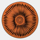 Centriva Orange I Folded Leather Round 3D Wall Art