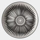 Centriva Cream II Folded Leather Round 3D Wall Art by Giant Sculptures featuring radiating hand-folded leather pleats in black and cream tones around concentric central rings, shown on a light background.