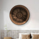 Centriva Brown II Folded Leather Round 3D Wall Art