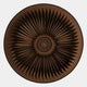 Centriva Brown II Folded Leather Round 3D Wall Art
