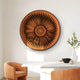 Centriva Orange II Folded Leather Round 3D Wall Art