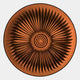 Centriva Orange II Folded Leather Round 3D Wall Art