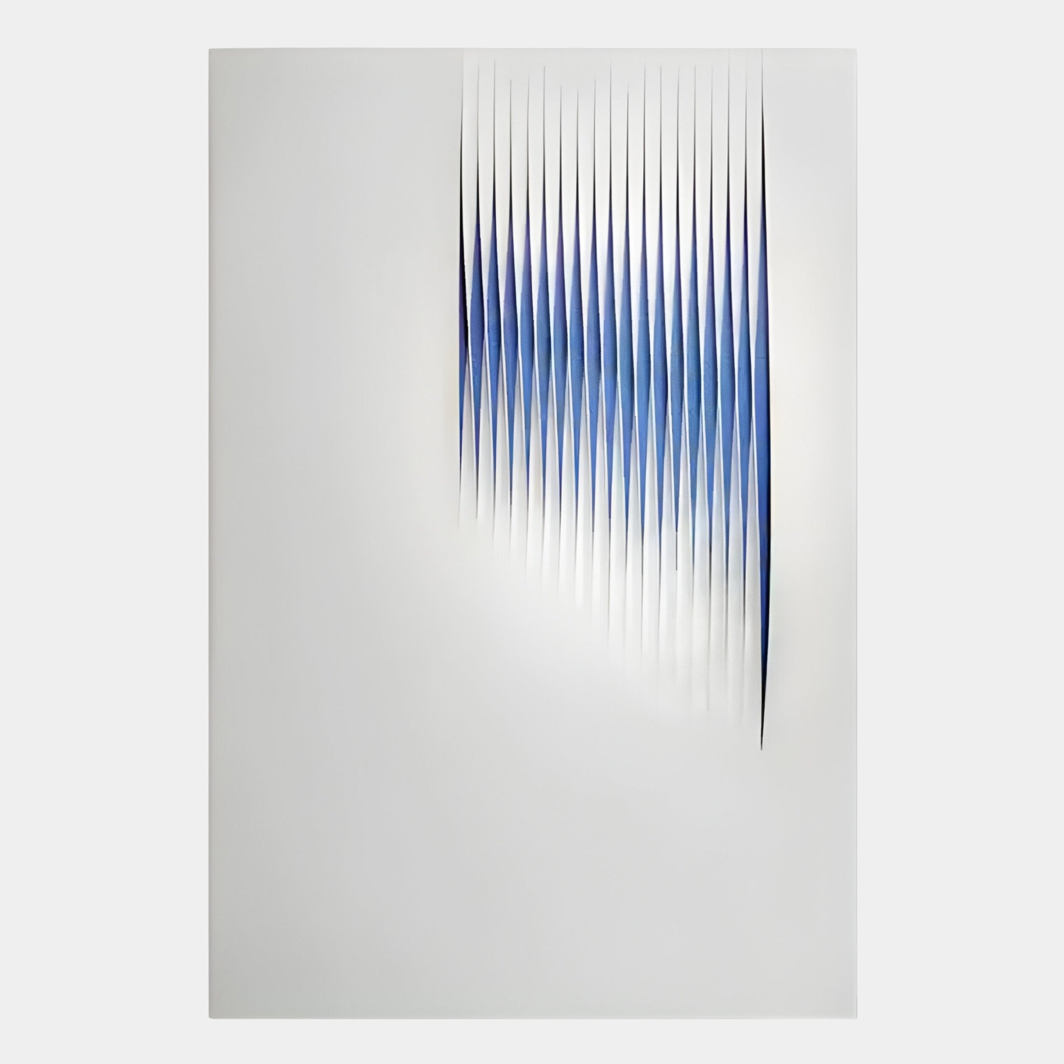 Vallion Indigo Gradient Ripple Leather 3D Wall Art
