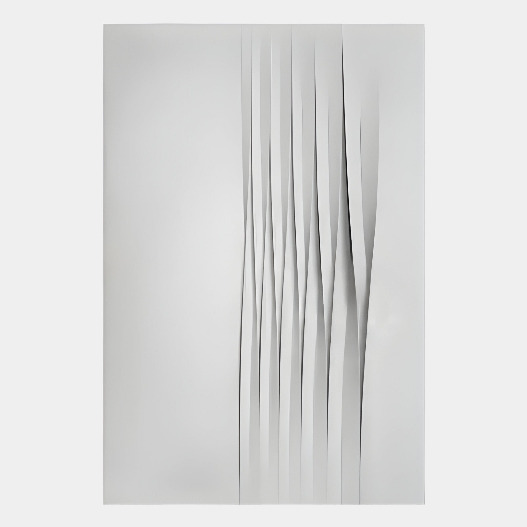 Vallion Silver Folded Leather 3D Wall Art