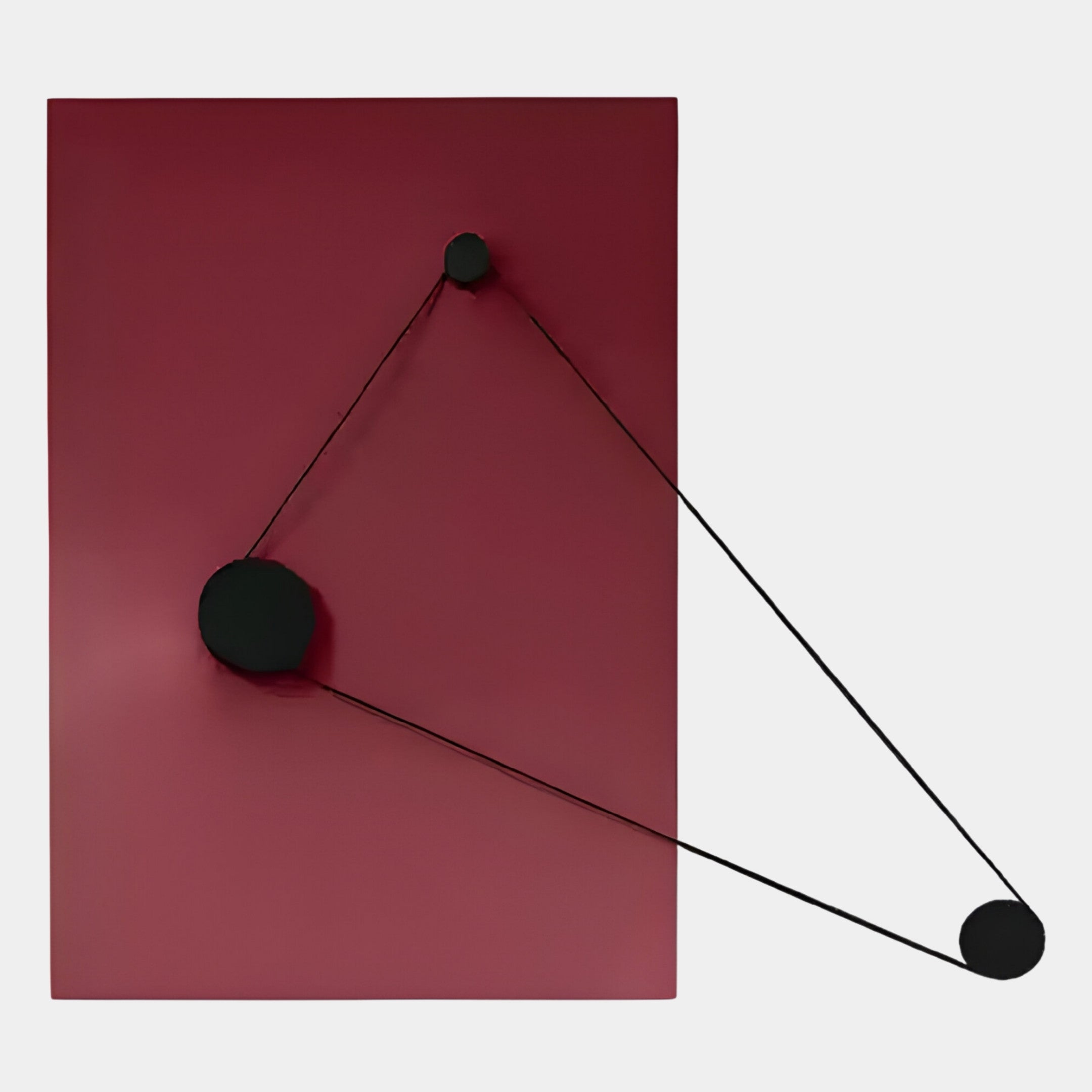 Linavox Red Geometric Leather 3D Wall Art