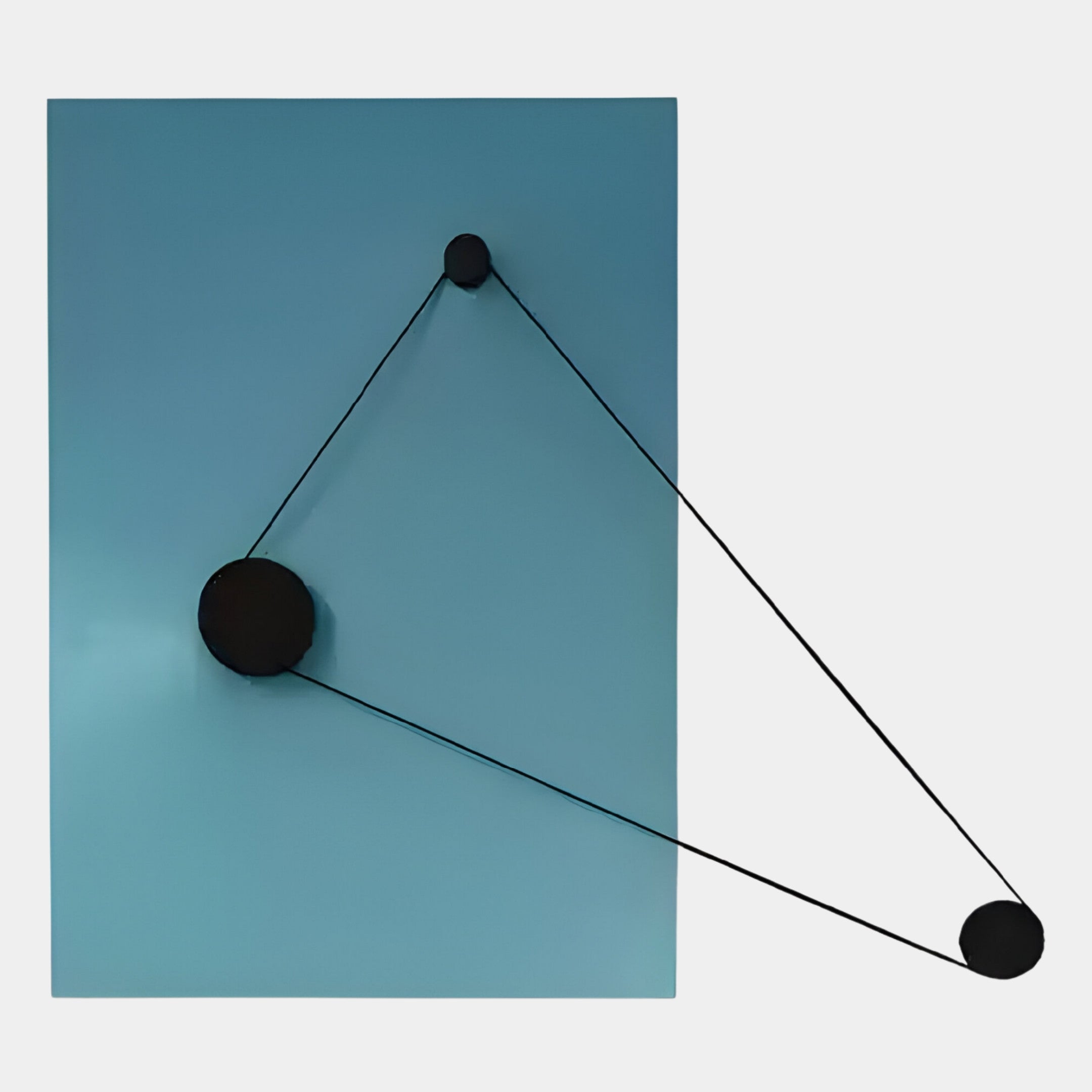 Linavox Blue Geometric Leather 3D Wall Art