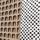 Grilith Bronze Grid Mirror Dual Panel 3D Wall Art