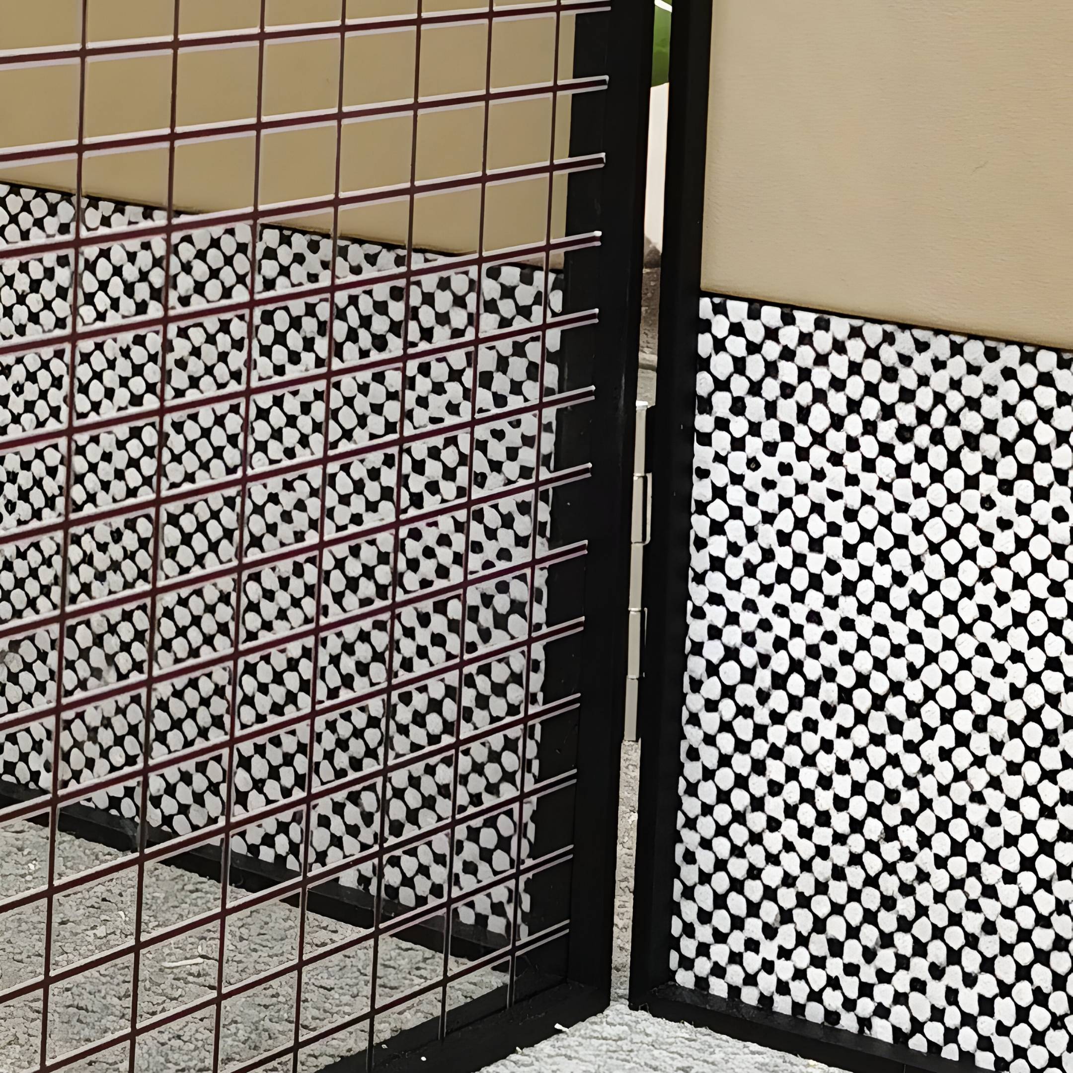 Grilith Bronze Grid Mirror Dual Panel 3D Wall Art