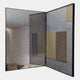 Grilith Bronze Grid Mirror Dual Panel 3D Wall Art