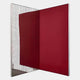 Grilith Red Grid Mirror Dual Panel 3D Wall Art