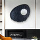 Aurec Black Textured Leather & Mirror 3D Wall Art