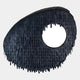 Aurec Black Textured Leather & Mirror 3D Wall Art