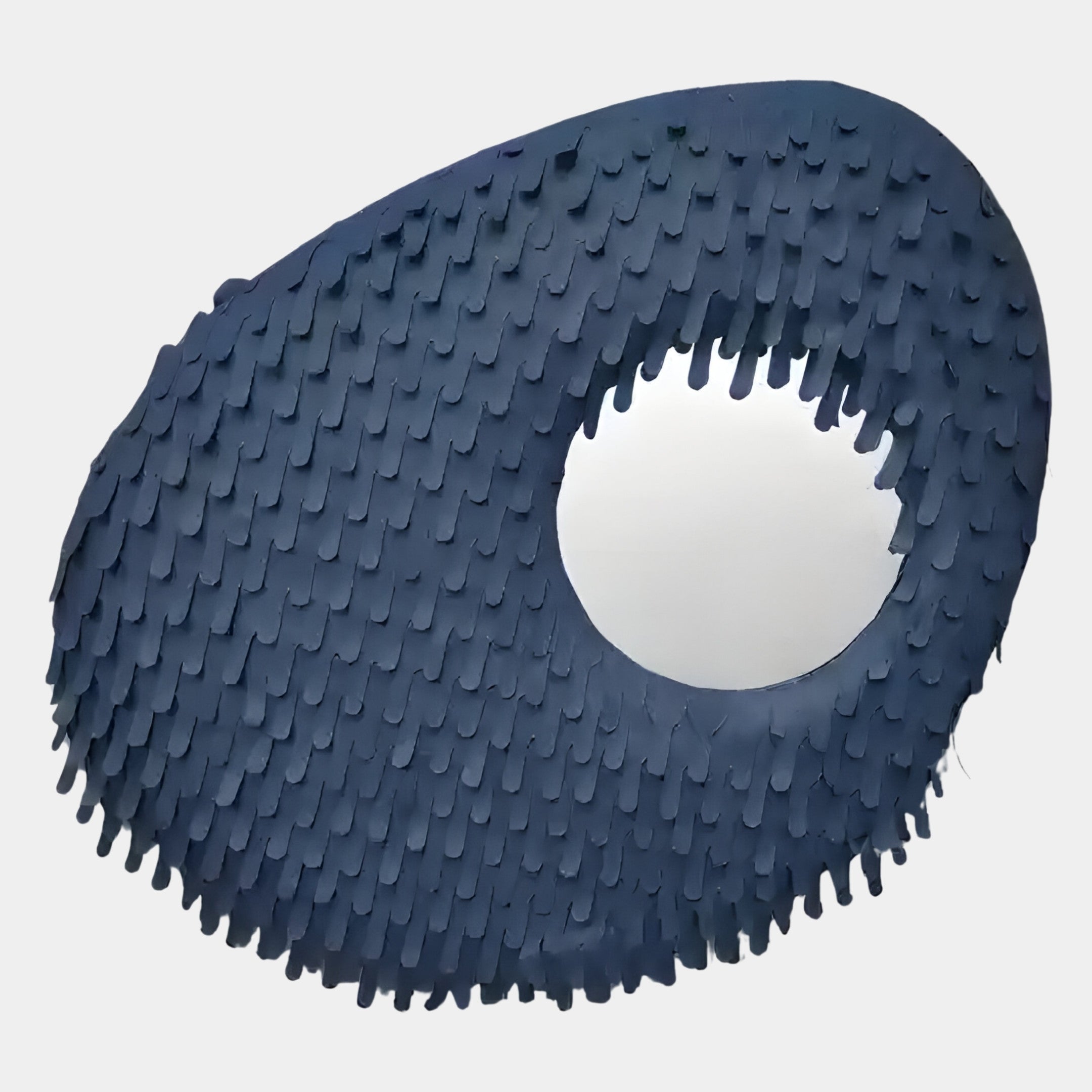 Aurec Blue Textured Leather & Mirror 3D Wall Art