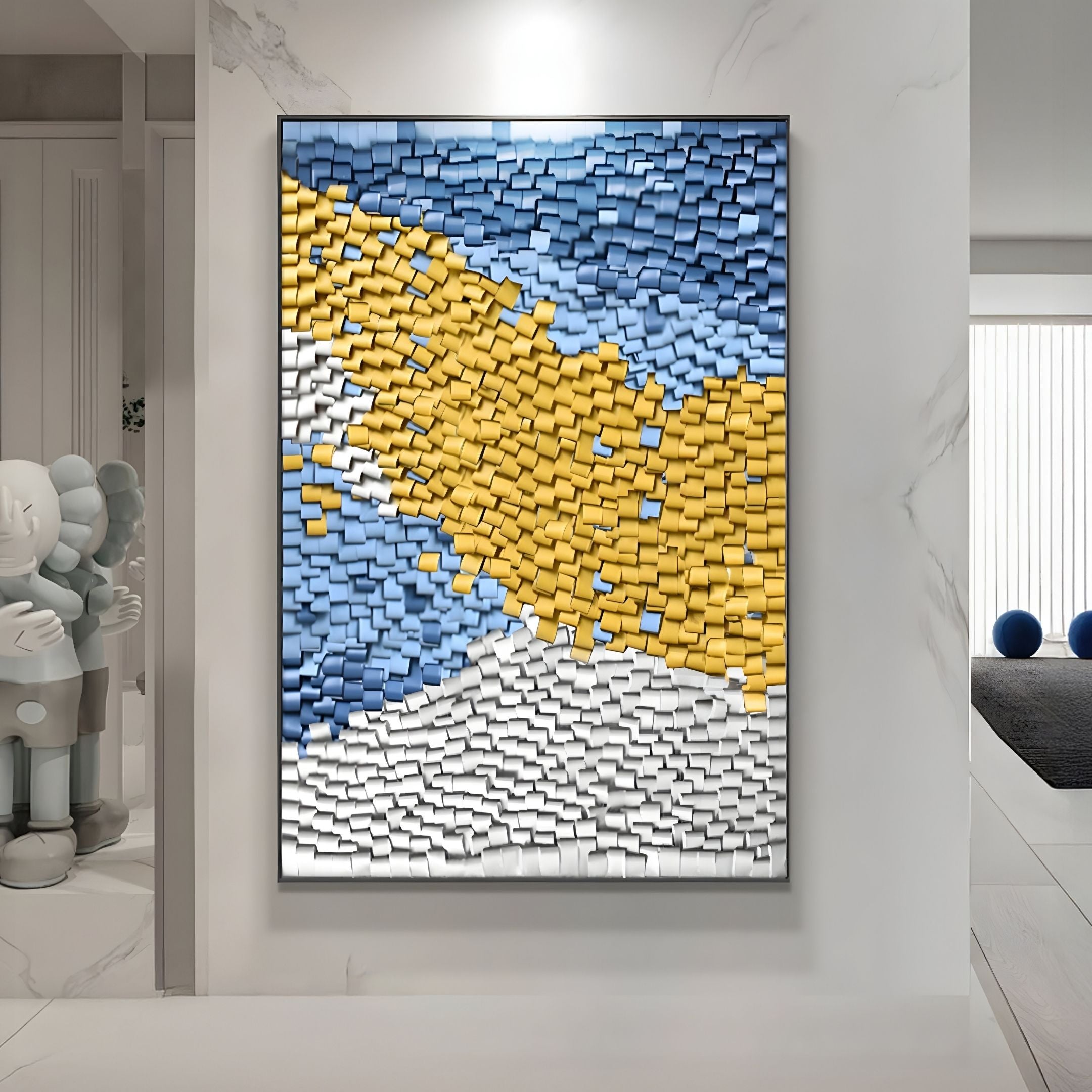 Tilora I Abstract Folded Leather 3D Wall Art