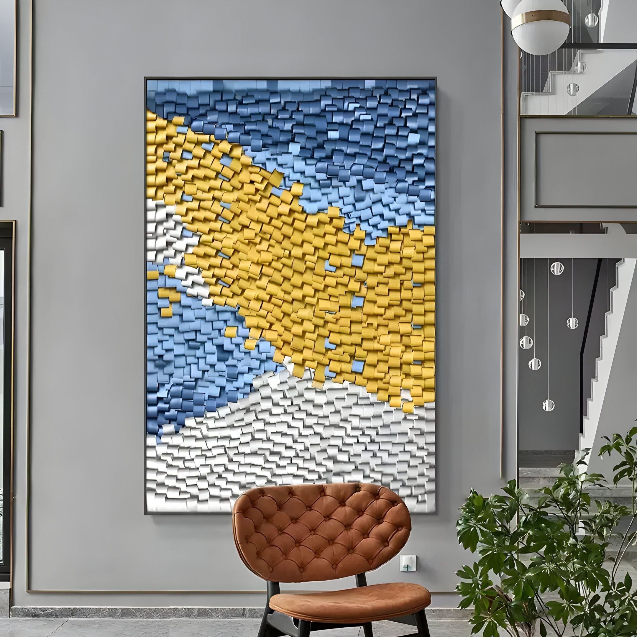 Tilora I Abstract Folded Leather 3D Wall Art