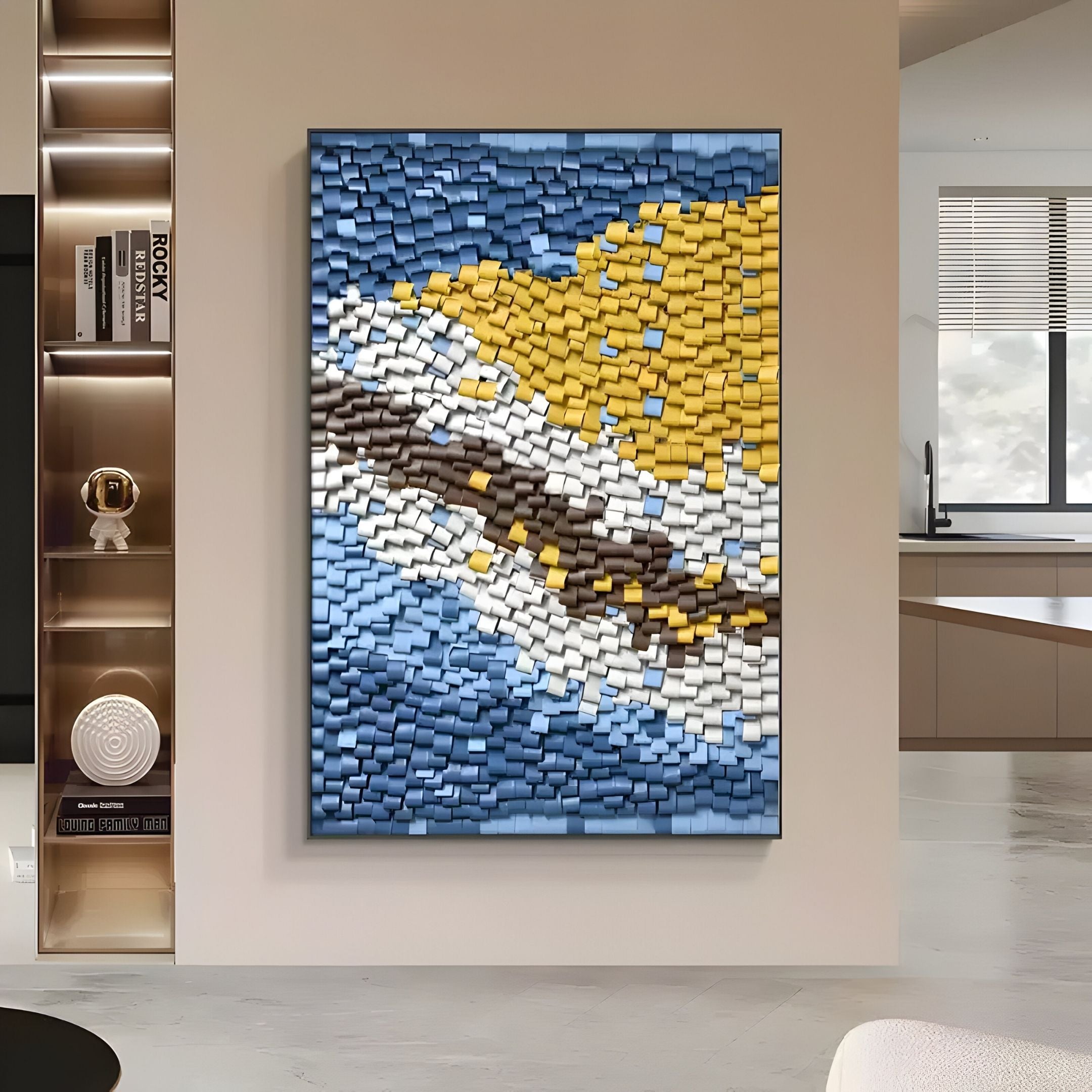 Tilora II Abstract Folded Leather 3D Wall Art