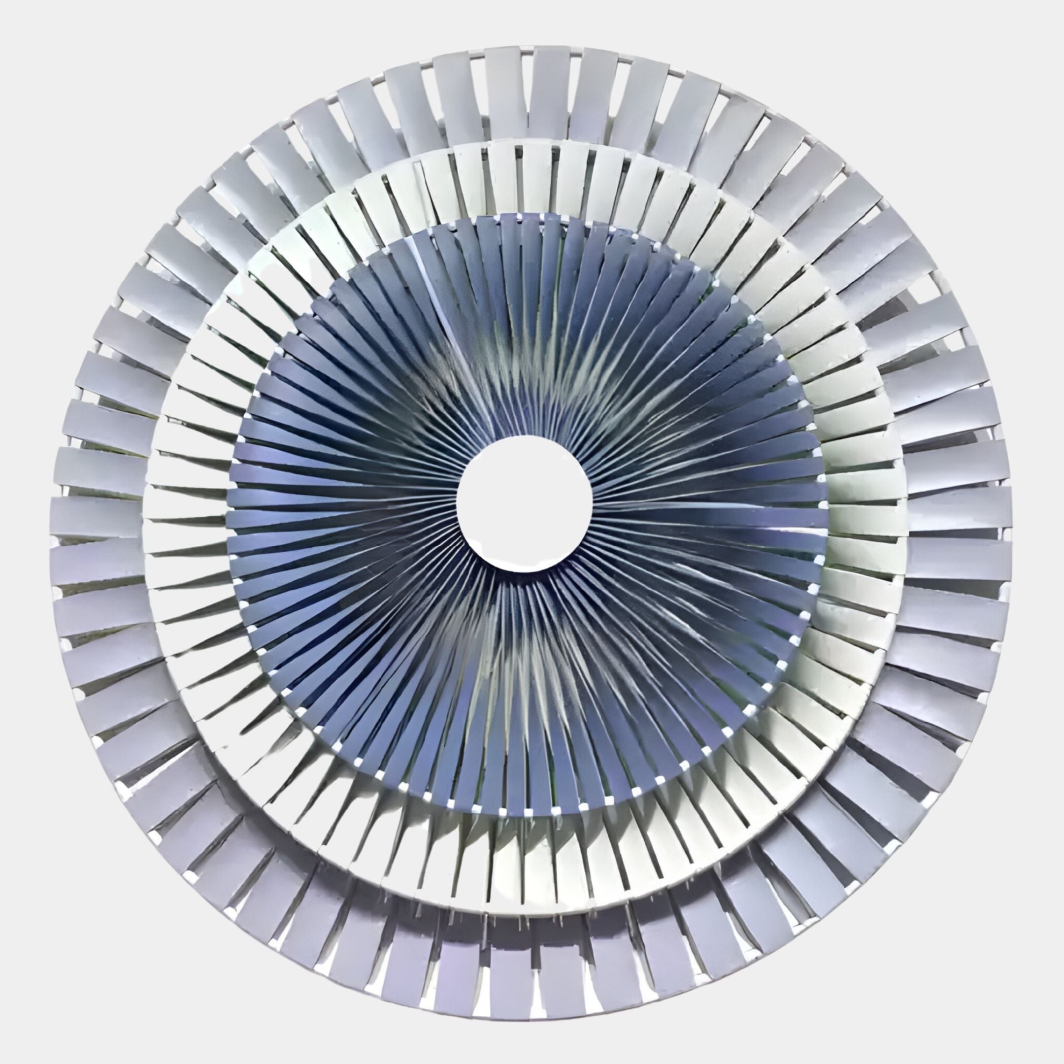 Radiora Blue & White Leather Circular 3D Wall Art