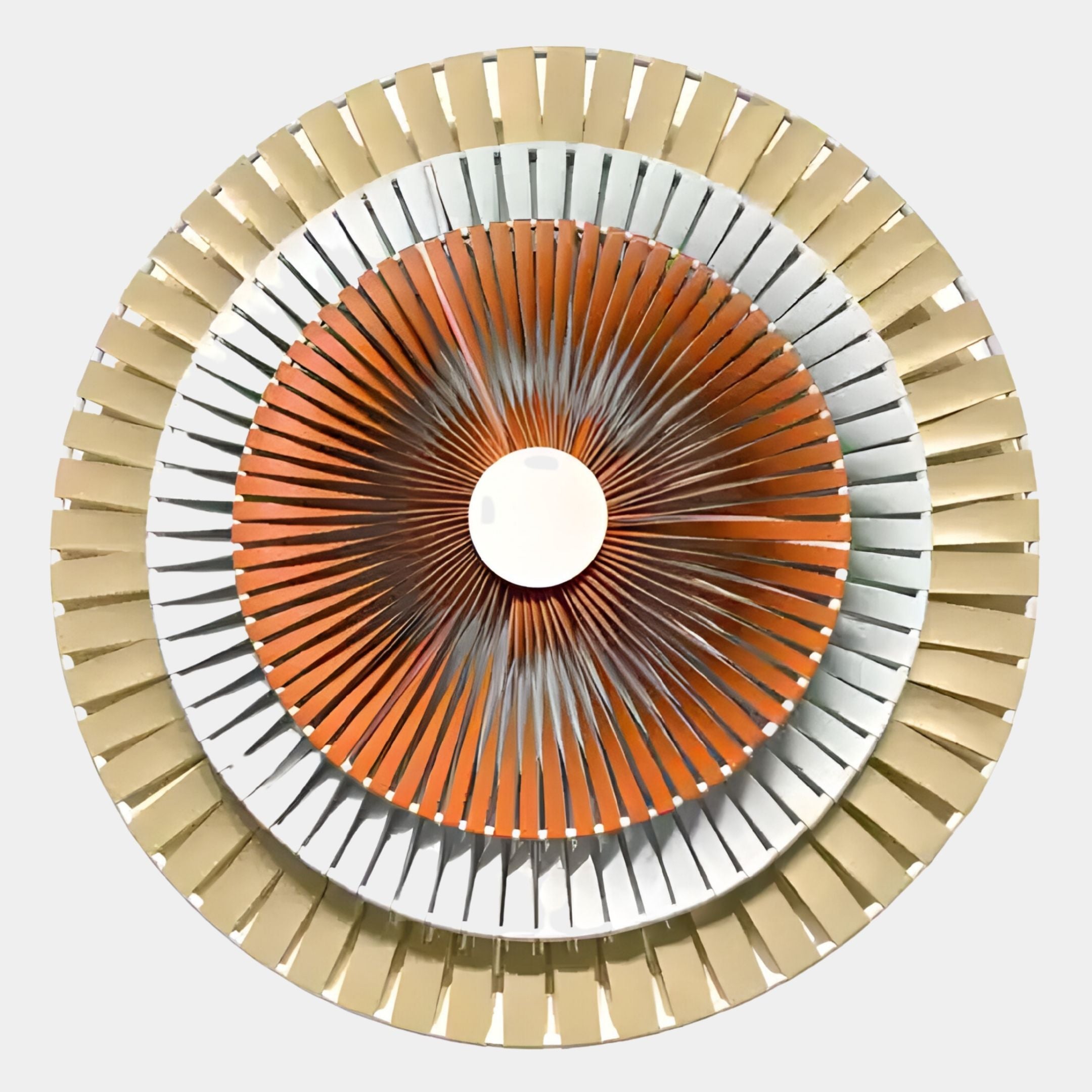 Radiora Copper & Gold Leather Circular 3D Wall Art