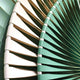 Radiora Green & White Leather Circular 3D Wall Art