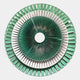 Radiora Green & White Leather Circular 3D Wall Art