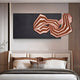 Riborra Black & Deep Red Layered Wood Carving 3D Wall Art