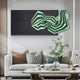 Riborra Black & Green Layered Wood Carving 3D Wall Art