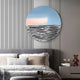 Solvair Sky & Silver Ripple Leather 3D Wall Art