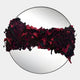 Stravelle Red & Black Fold Leather Mirror 3D Wall Art