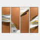 Cuvora 4-Panel Golden Hills Leather 3D Wall Art