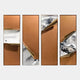 Cuvora 4-Panel Misty Pines Leather 3D Wall Art