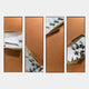 Cuvora 4-Panel Bamboo Terrace Leather 3D Wall Art