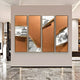 Cuvora 4-Panel Imperial Pavilion Leather 3D Wall Art